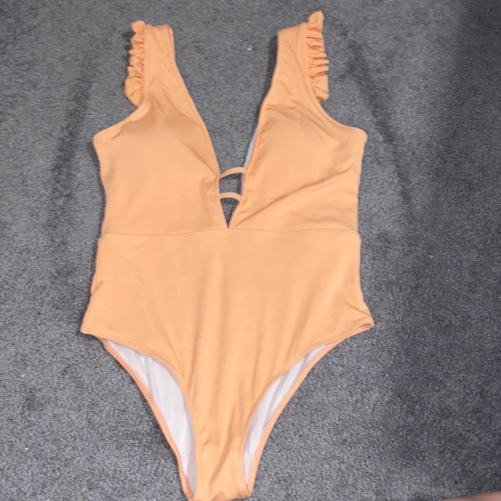 Shein peach bathing suit